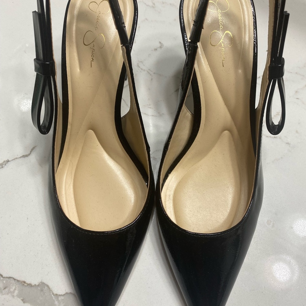 Elegant Black Slingback Heels